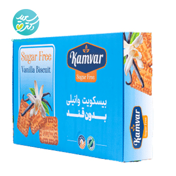 بيسکويت وانيل بدون قند کامور